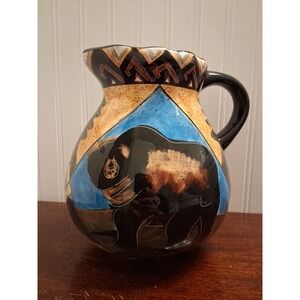 Style Eyes By Baum Bros Woodland Collection Pitcher Bison & Bear  Swanky Barn 8"